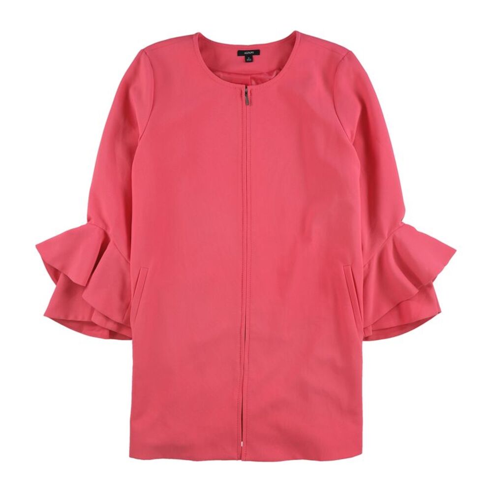 Alfani Womens Flared-Sleeve Jacket, Pink, M, DM